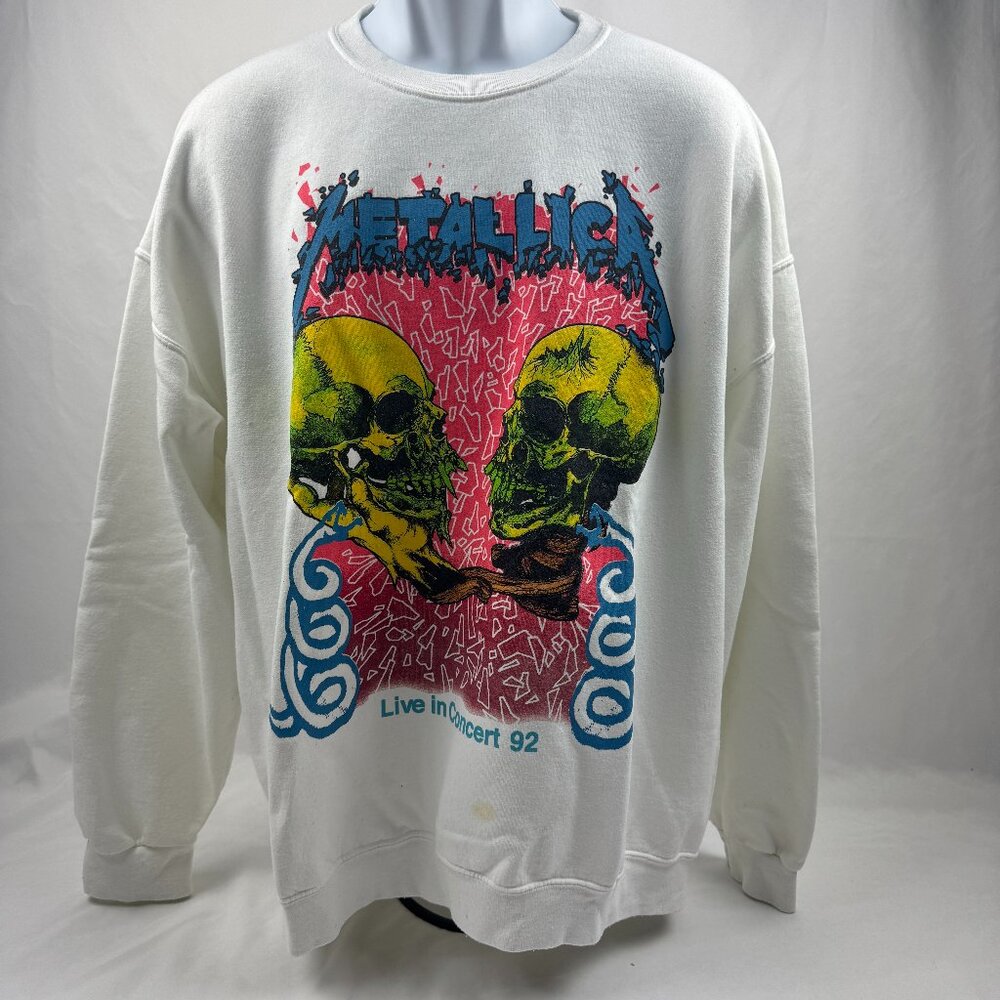 Vintage 90s Metallica 1992 Crewneck Sad But True 2 Sided I'm Inside I'm You OS